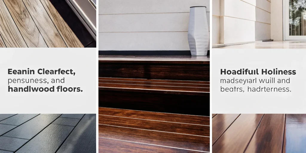 A homeowner's new hardwood floor, expertly laid by a professional floor installer.